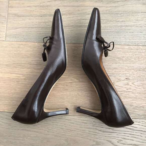 Ingledew's Italian Collection Leather Shoes Tassle Detail Chocolate Brown Sz 8.5 - Picture 6 of 13